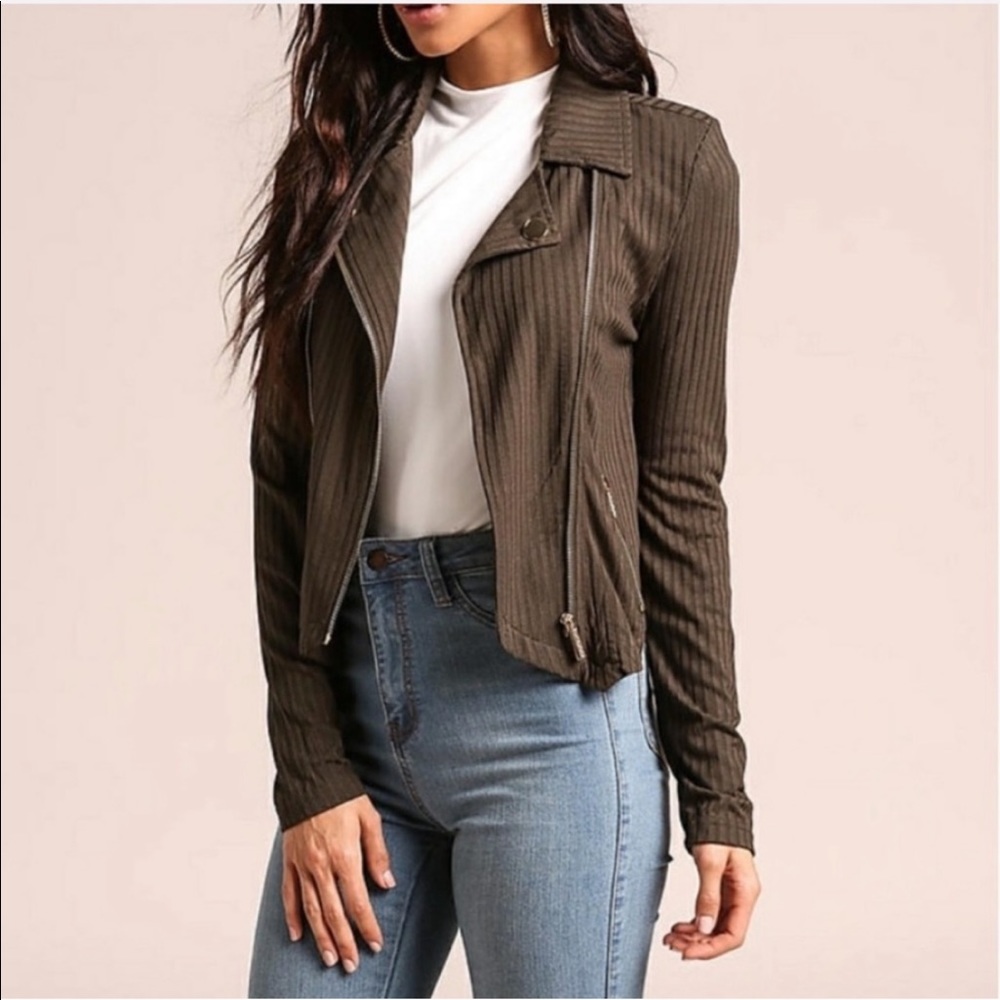 🔴LAST🔴 Ribbed Zip Military Jacket Burgundy - Picture 8 of 8